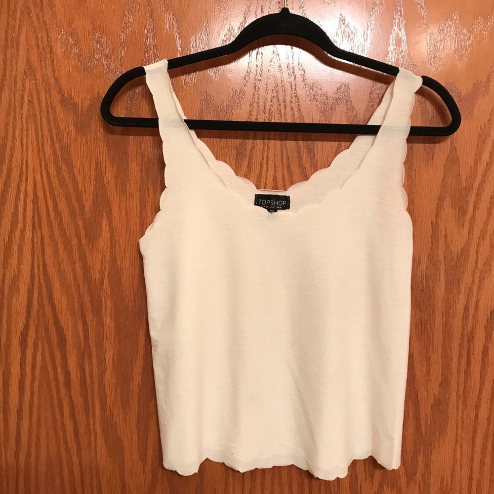 Topshop Ivory Tank Top (Size 2)